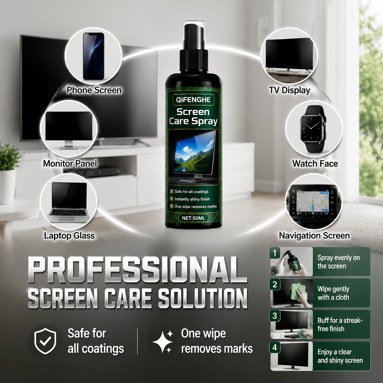Gaming Console All - Solution de nettoyage d'écran 1,69 oz
