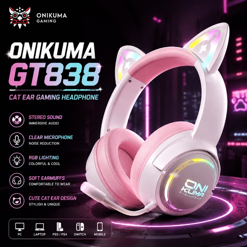 Gaming Console Amazon - ONIKUMA GT838 – casque de jeu