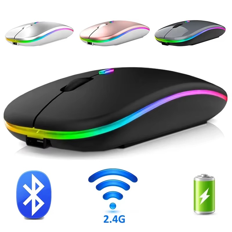 Gaming Console Ipad - Souris sans fil Bluetooth 2.4G, double