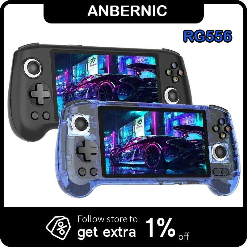Gaming Console Handheld Android - Console de jeux portable ANBERNIC RG556,